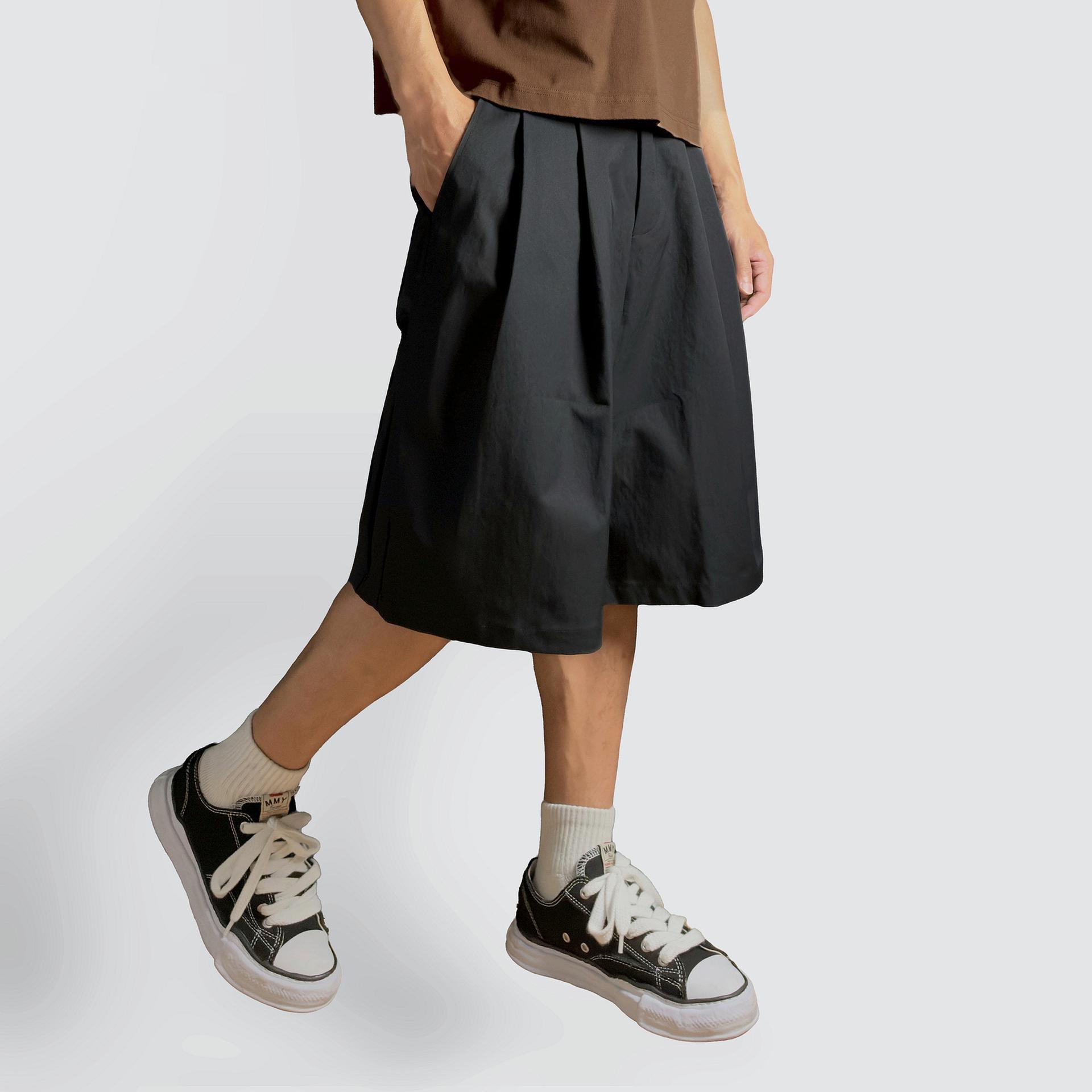 Pleated Wide Tailored Shorts